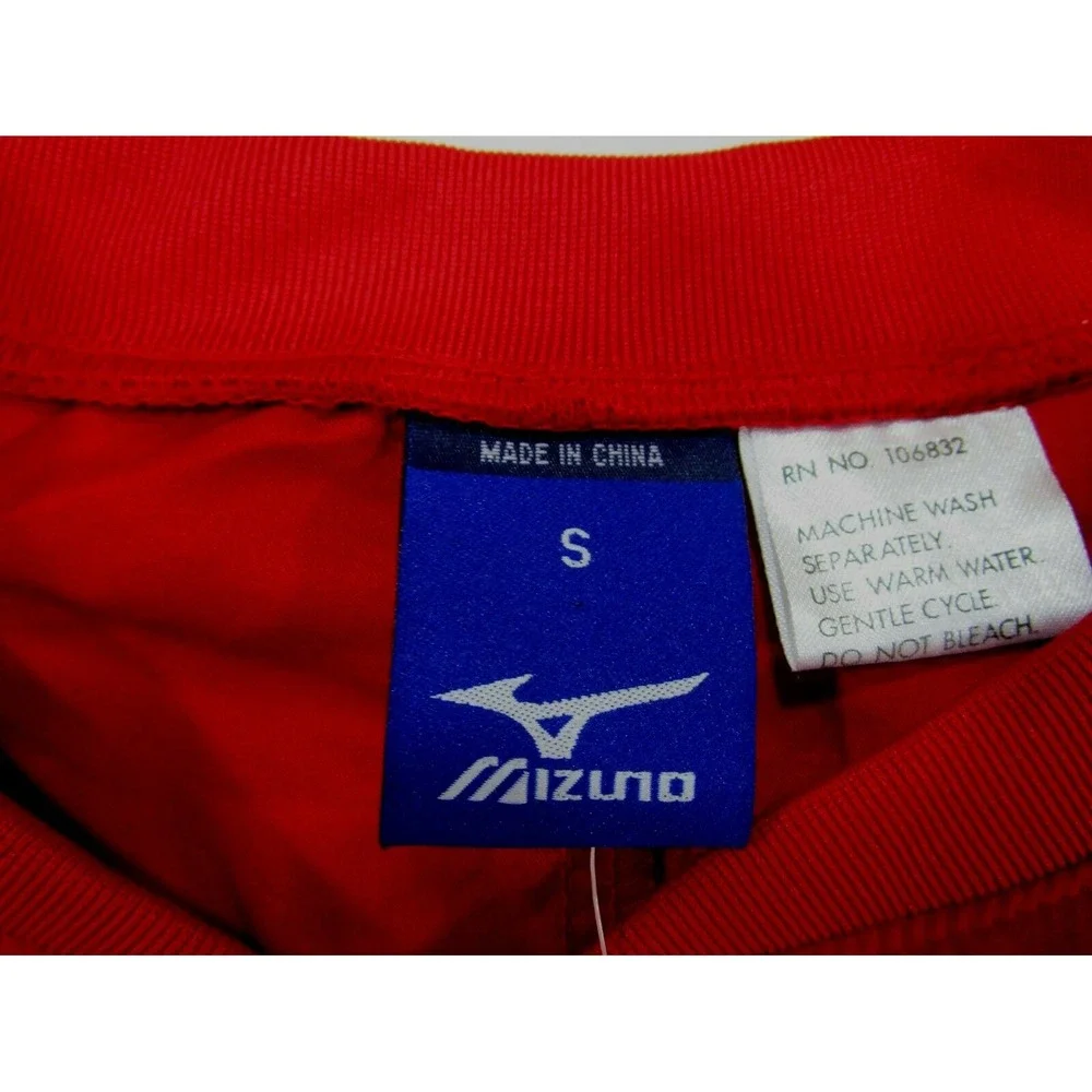Mizuno Mens Windproof baseball SS Pullover NWT training Practice Size Small Red